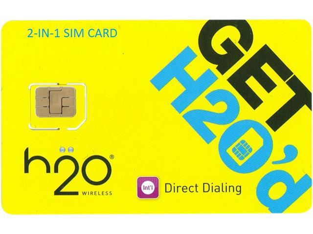 H2O 2-in-1 SIM Card (Standard and Micro) - $40 Airtime with 1 Month of Unlimited Service and 1GB Data