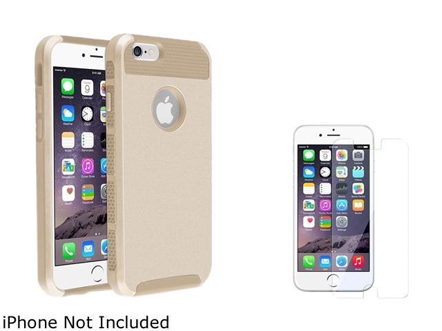 1X Hybrid Case compatible with Apple iPhone 6 4.7, Gold TPU/Gold Hard