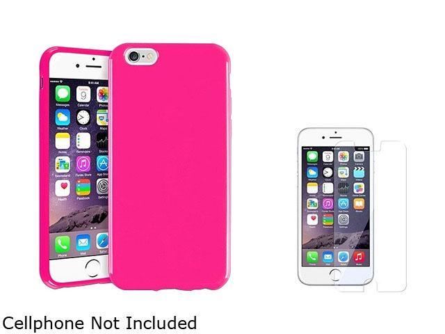 1X TPU Case compatible with Apple iPhone 6 4.7, Hot Pink Jelly