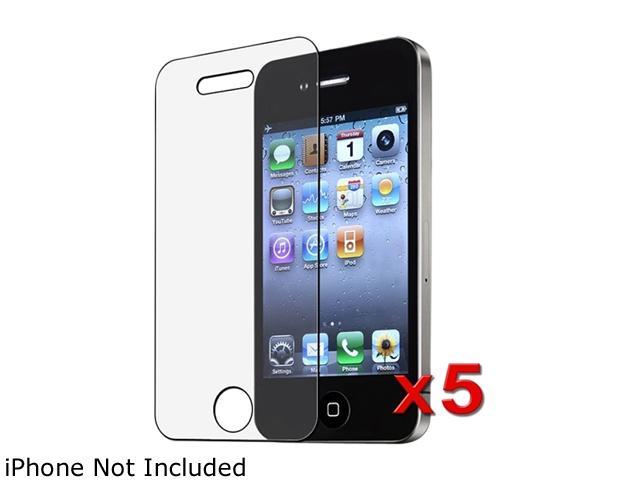 Insten Transparent 5 x Anti-Glare Matte Screen Protector Compatible with Apple iPhone 4 / 4s 1412512