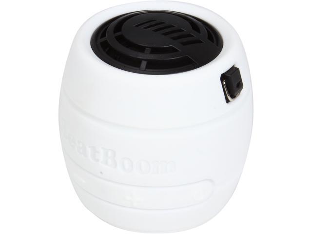 BeatBoom BB3000-WB White/Black Portable Wireless Bluetooth Speaker with Built in Speakerphone
