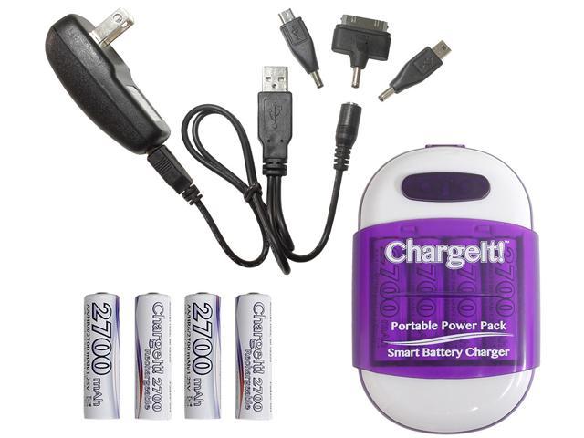 PC Treasures Purple ChargeIt! Portable Power Pack for Charging Mobile Devices 08759