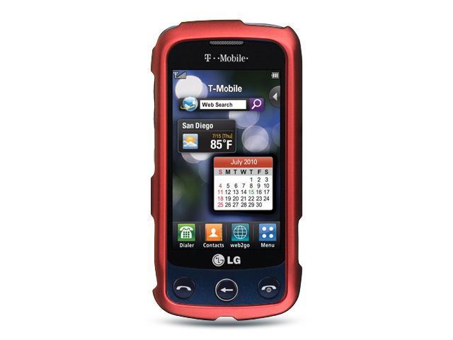 LG Sentio GS505 Red Crystal Rubberized Case