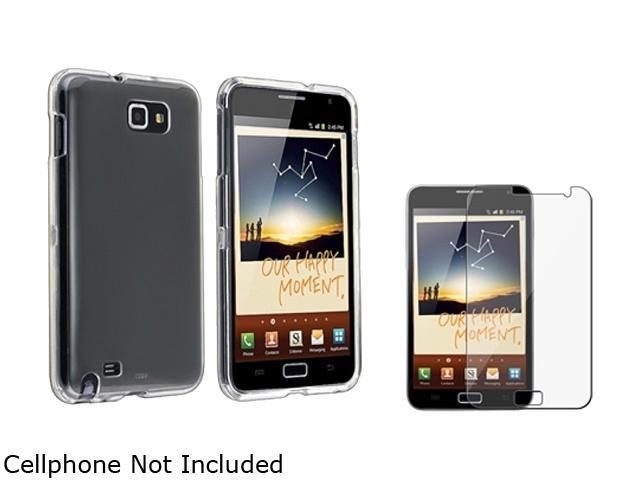 Insten Clear Crystal Hard Plastic Case + Reusable Screen Protector For Samsung Galaxy Note N7000 920600