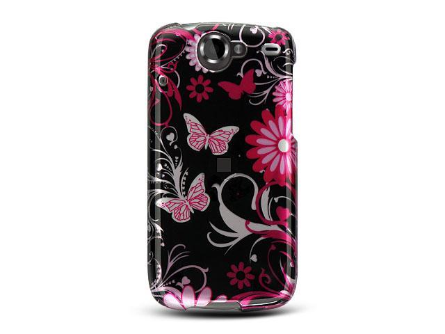 Google Nexus 1 Pink Butterfly Design Crystal Case