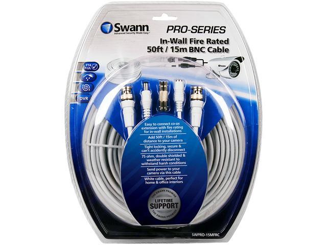 Swann SWPRO-15MFRC-GL In-Wall Fire Rated 50ft/15m BNC Cable