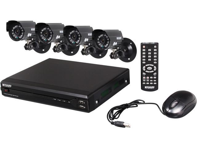 KGuard OT401-H02-500G 4 Channel H.264 Level Surveillance DVR Kit