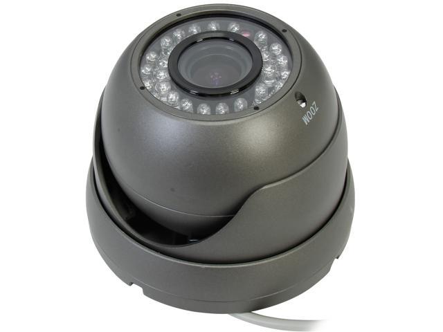 LTS CMT2070B 700TVL SONY 960H CCD 2.8~12MM VARIFOCAL LENs NIGHT VISION COLOR DOME CAMERA - CHARCOAL GRAY