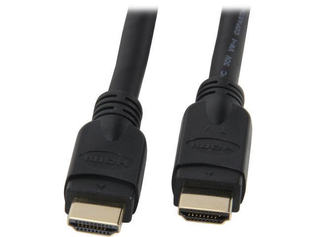 Rosewill RCHD-13003 75 ft. Black Ultra Slim HDMI Cable w/ RedMere Technology Male to Male