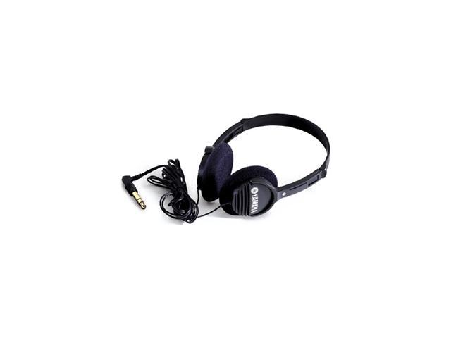 Yamaha Black RH1C 1/8" plug and 1/4" adaptor Connector On Ear Portable Stereo Headphone