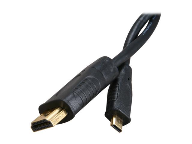 GWC CH151180G 6 ft. Black HDMI® Standard male to HDMI® Micro male HDMI® Standard to HDMI® Micro Cable Male to Male