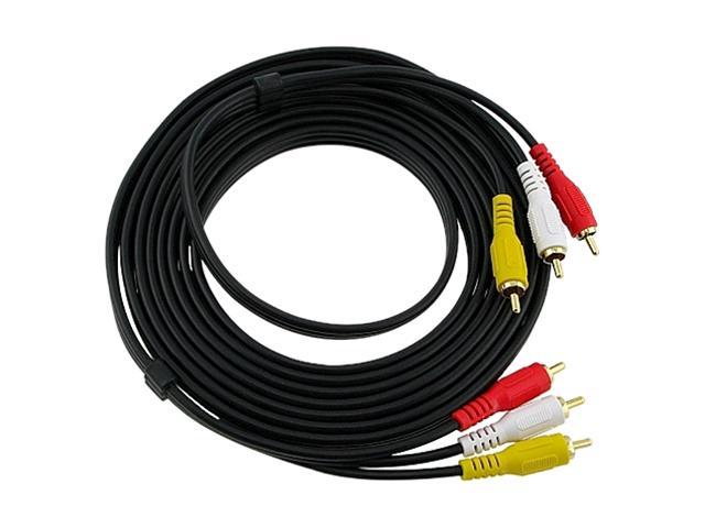 Insten Model 675667 12 ft. 3 RCA Composite Video + Audio Cable Male to Male