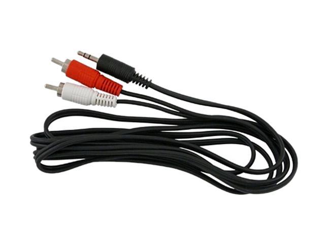 Insten 675380 6 ft. 2 x 3.5mm Audio Stereo to 2 RCA Male Y Splitter Cable Male to Male