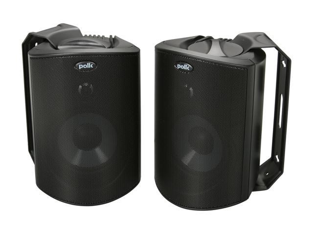 Polk Audio - Atrium 4 4-1/2" Outdoor Speakers (Pair) - Black