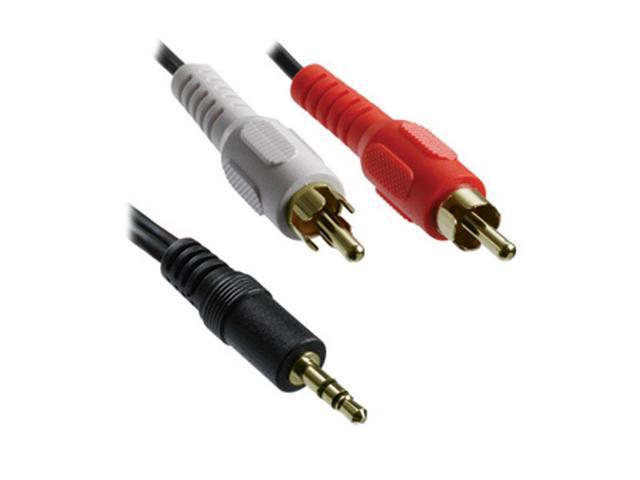 AXIS 41360 3 ft 3.5mm Stereo Plug 2 RCA Plugs Y-Adapter