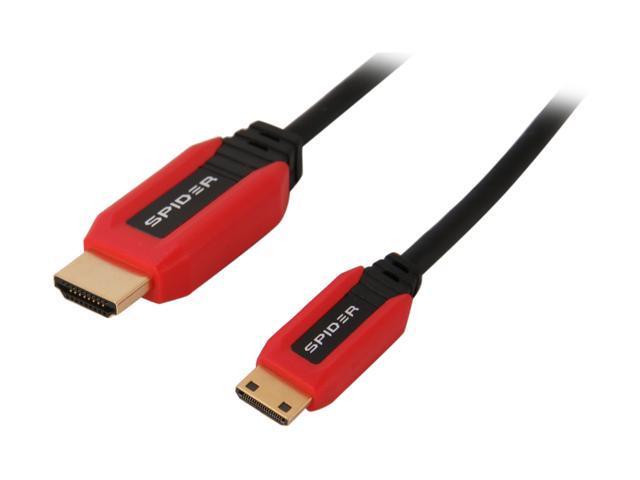 Spider M-HDMIA2C-0006 6 ft. Black M-Series High Speed Mini HDMI® Cable