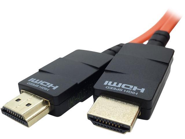 Unive UHO-10LB 32.81 ft. (10m) Black HDMI to HDMI Active Fiber Optic AOC High Speed HDMI Cable/ Plenum Rated/UHO10 Male to Male