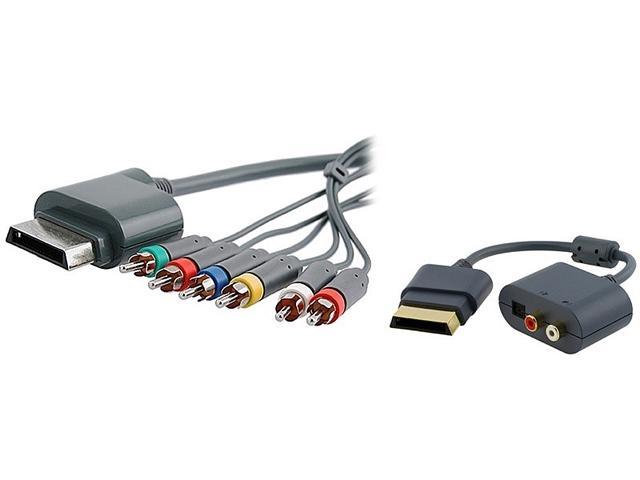 Insten 1926237 Premium Component HD AV Cable + Gray RCA Audio Cable Adaptor For Microsoft Xbox 360 / Xbox 360 Slim