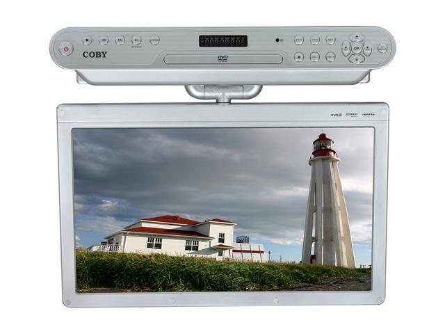 COBY KTFDVD1560 15" Silver Under-The-Cabinet LCD TV With Built-In DVD Player
