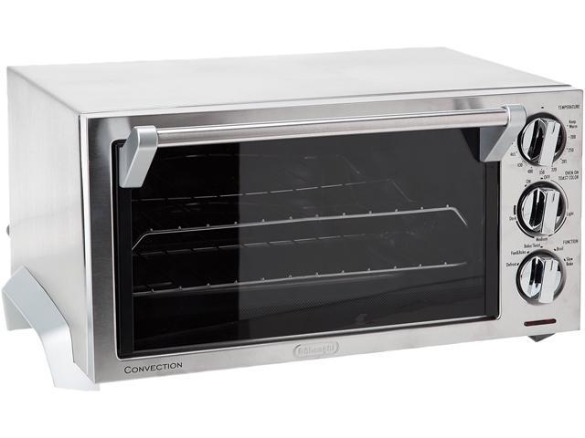 DeLonghi EO1270 1400W 0.5 Cu. Ft. 6-Slice Convection Toaster Oven, Stainless Steel