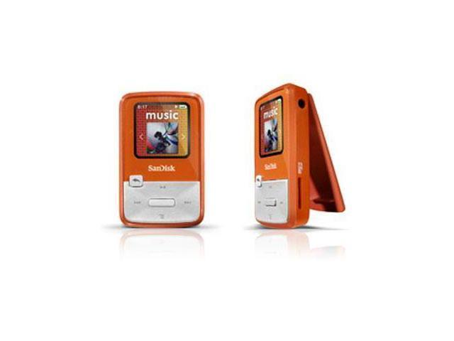 SanDisk Sansa Clip Zip 1.1" Orange 4GB MP3 Player SDMX22-004G-A57O