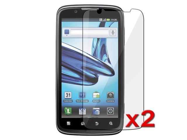Transparent Clear LCD Screen Protector Film compatible with Motorola Atrix 2 MB865 (Twin Pack)