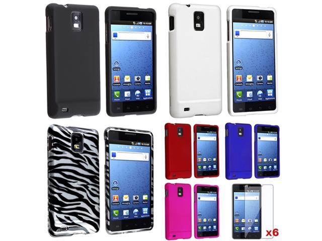 Black White Zebra Red Dark Blue Hot Pink Hard Case+Guard compatible with Samsung© Infuse 4G