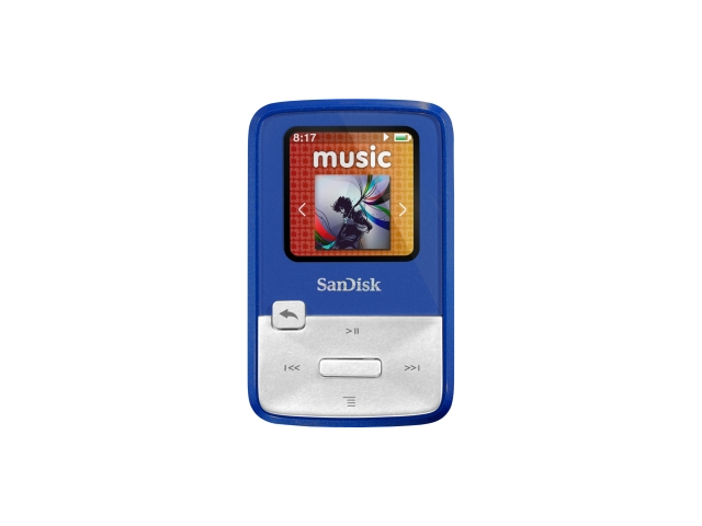 SanDisk Sansa Clip Zip Teal 4GB MP3 Player SDMX22-004G-A57T