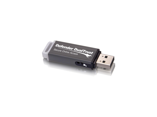 Kanguru Defender DualTrust KDFDT 8 GB USB 2.0 Flash Drive - Gray