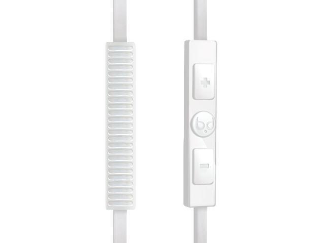 BellO White BDH654WH 3.5mm Connector In-Ear Stereo Headphones with Apple Remote