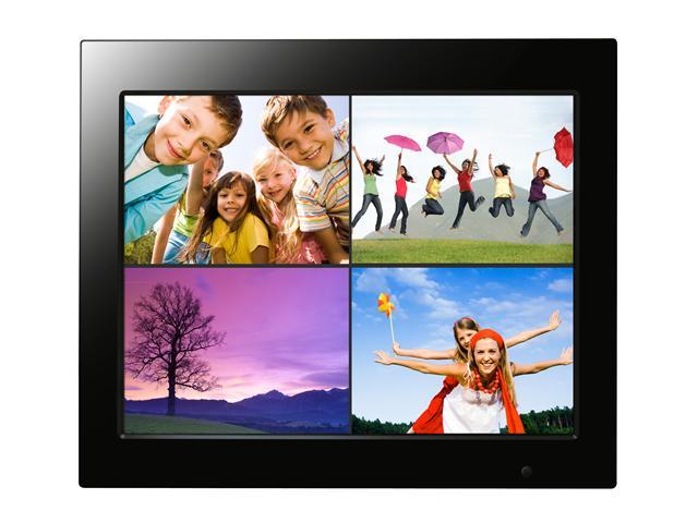 Filemate Joy Series 15" Digital Photo Frame with remote Control. plays Movies and Music, Alarm, Calendar, Split Screen and Multi View. Model: 3FMPF215BK15-R (Black)
