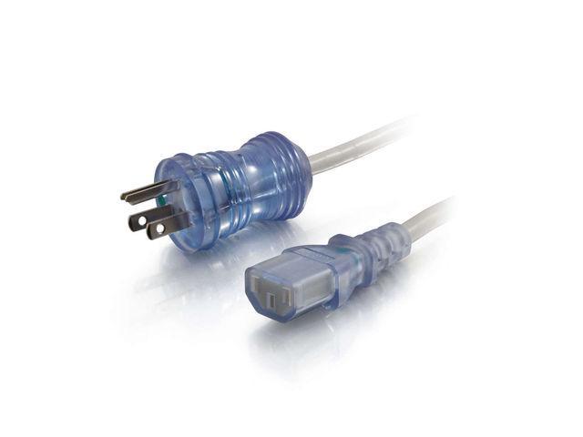 C2G / Cables To Go 48010 12 ft. 16 AWG HSPTL PWR CBL, 5-15P-C13 CLR