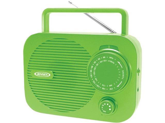 JENSEN Portable AM/FM radio (Black) w/ Aux jack (silver) MR-550-G