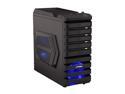 Sentey Extreme Division GS-6070 Abaddom Black SECC ATX Mid Tower Computer Case with Removable Aluminum 3.5" Drive Tray, 180mm Fan Included, Tool-Less