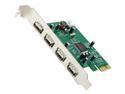 SYBA SY-PEX20032 PCI-Express 4 Ports USB 2.0 Controller Card - MCS9990 Chipset 