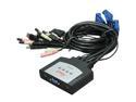 Rosewill RKV-4UC 4 Port USB Cable KVM, 1.2m Cable Built with Speaker Mic Remote Flip Button