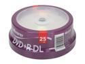 Memorex 8.5GB 2.4X to 8X Write Speed DVD+R DL 25 Packs Disc - OEM