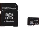 Wintec Filemate Professional Plus 32GB microSDHC Flash Card with  Adapter Model 3FMUSD32GU1PI-R