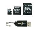 PNY 4GB MicroSD 4-IN-1 Mobile Media Kit Flash Card Model P-SDU4G4IN1-FS