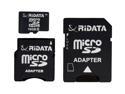 RiDATA Lightning Series 16GB Micro SDHC (MicroSD) Flash Card w/2 Adapters (SD/Mini SD/Mini SDHC) Model RDMICSDHC16G-LIG-2