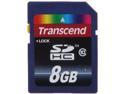 Transcend 8GB Secure Digital High-Capacity (SDHC) Flash Card Model TS8GSDHC10