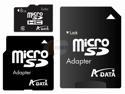 ADATA 8GB microSDHC Flash Card w/ SD and miniSD adapters Model MicroSDHC 8G 2 adt