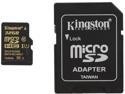 Kingston 32GB MicroSDHC UHS-I/U1 Class 10 Memory Card with Adapter, Speed Up to 90 MB/s (SDCA10/32GB)