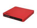 Rosewill Slim 8X DVD Writer External Optical Drive for PCs - USB 2.0 - Model ROD-EX003-R - Gloss Red