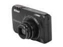 Nikon Coolpix S6300 Black 16MP 10X Optical Zoom 25mm Wide Angle Digital Camera HDTV Output