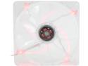 Rosewill RFTL-131411R - 140mm Computer Case Cooling Fan with LP4 Adapter - Transparent Frame & 4 Red LED Lights, Fluid Dynamic Bearing, Silent