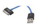 ifrogz IFZ-CH-PS-BLU UniqueSync Blue UniqueSync USB To 30-Pin Data Cable