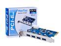 HooToo® HT-PC001 SuperSpeed USB 3.0 4-Port PCI-E Add-on Expansion Card with 5V 4-Pin Molex Power Connector (VIA VL805 Chipset, Premium Solid Capacitors)