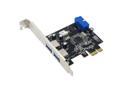 SEDNA - PCI Express USB 3.0 4 Port ( 2E + 2I ( 20 Pin ) ) adapter card supports Win 8 UASP, with Floppy Power connector, NEC 720201 chipset