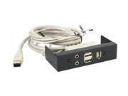 SILVERSTONE SST-FP31-B Aluminum USB/IEEE1394 Panel - Retail